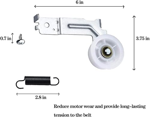 Miniatura 5 de Kit de rodillos de reparación de secadora para Samsung DV42H5200EWA3 DV42H5200EPA3 DV45H7000EWA2 DV45H7000EPA3 DV48H7400EWA2 DV50K7500EVA3,