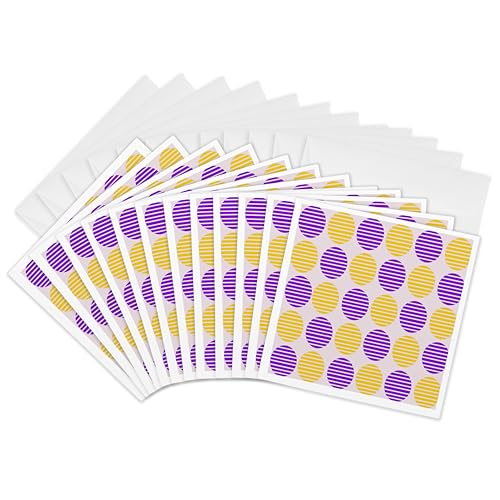 Cartes de vœux design haut de gamme imprimées 3dRose cercles rayés