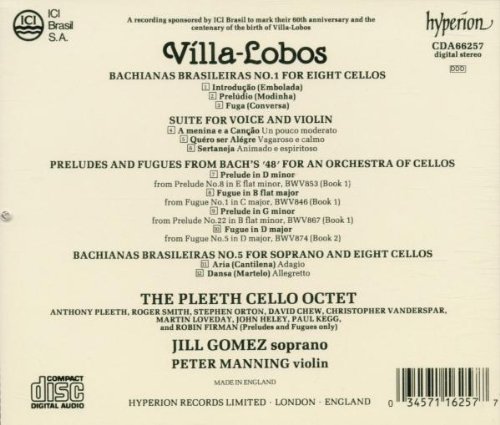 Miniatura 2 de Heitor Villa-Lobos Bachianas Brasileiras 1 & 5 Suite for Voice & Violin Preludes and Fugues from Bach's " for an Orchestra of Cellos - The Pleeth