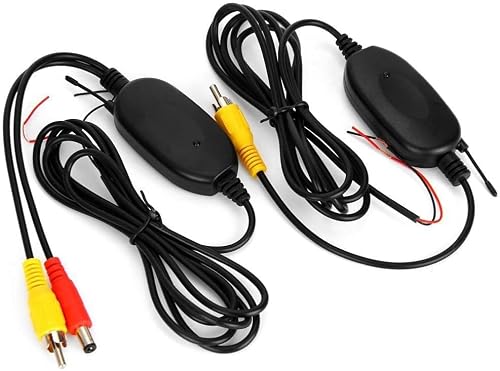 RCA Video Transmitter, Wireless Color Video Transmitter and Receiver Kit for Car Parking Backup Camera Monitor System(Model B Without Reversing Control line)