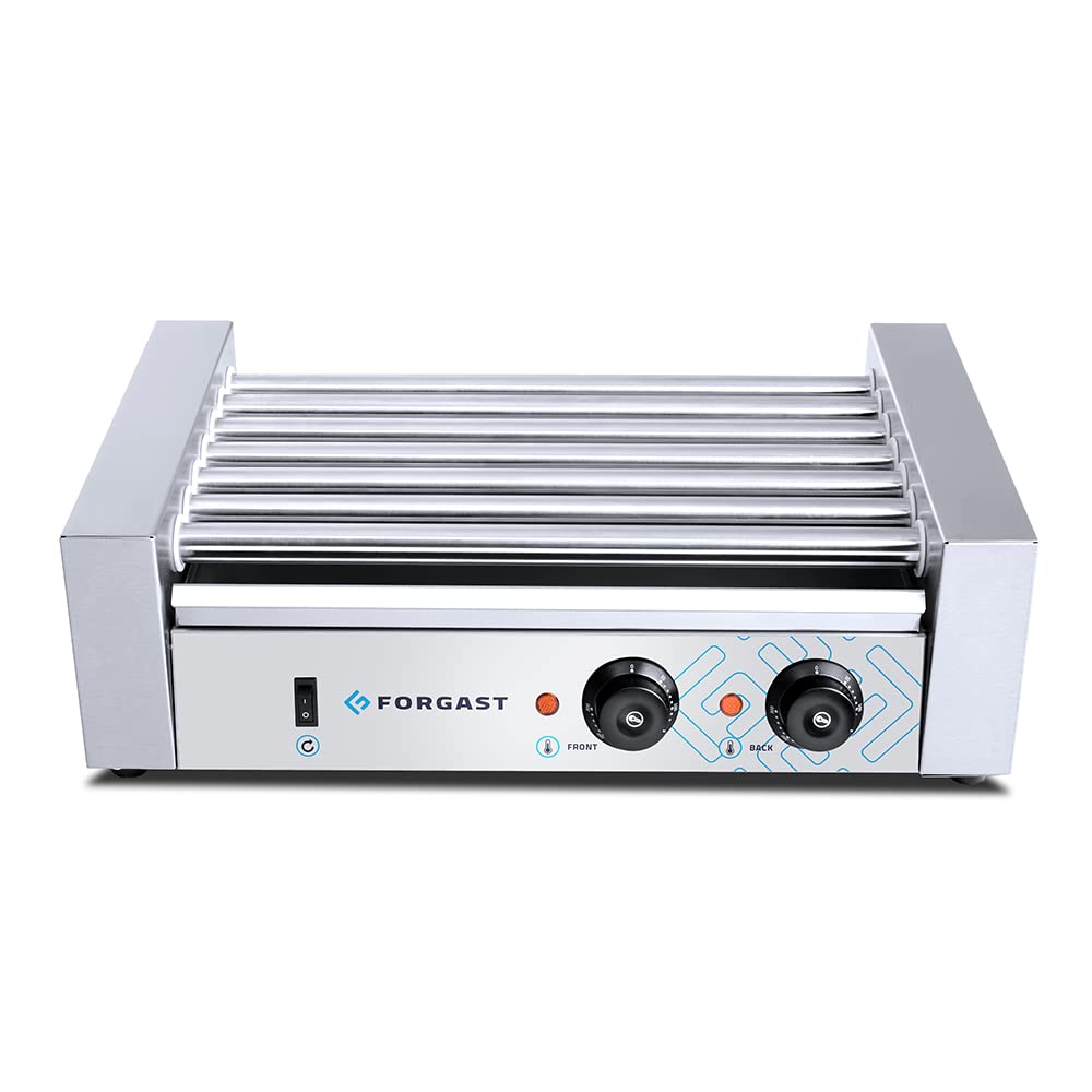 Parrilla Eléctrica para Salchichas 1400W 7 Rollos Acero Inoxidable 56x33x19 cm