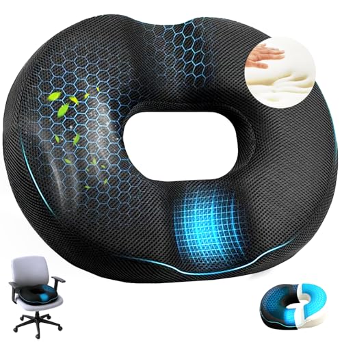 Mullow® Donut Pillow | Seat Cushion| Hemorrhoid Pillow |for Tailbone Pain Relief Butt Cushion Postpartum Pressure Sciatica Hip Coccyx Desk Chair for Long Sitting Home Office