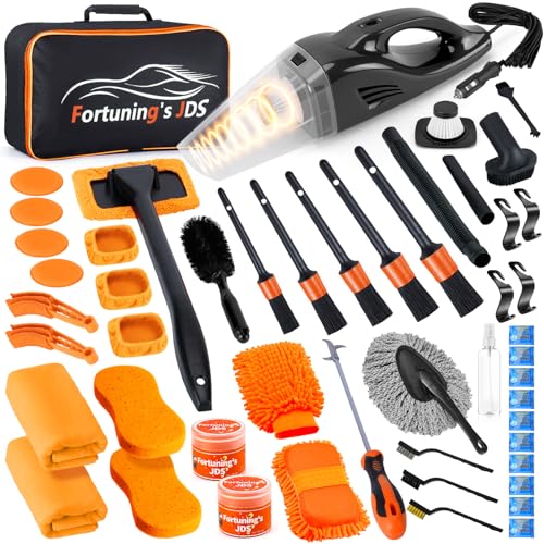 Kit de nettoyage intérieur de voiture complet pour jantes et habitacle