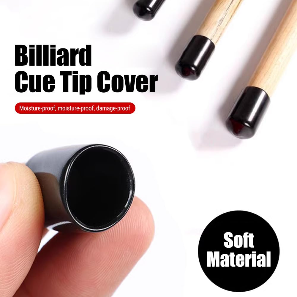 Copertura per Stecche da Biliardo, 10 Pezzi in Gomma Resistente Protezione per Stecche da Biliardo Protezione per Stecche da Biliardo per Bastoncini per Testa Piccola Accessorio per Biliardo