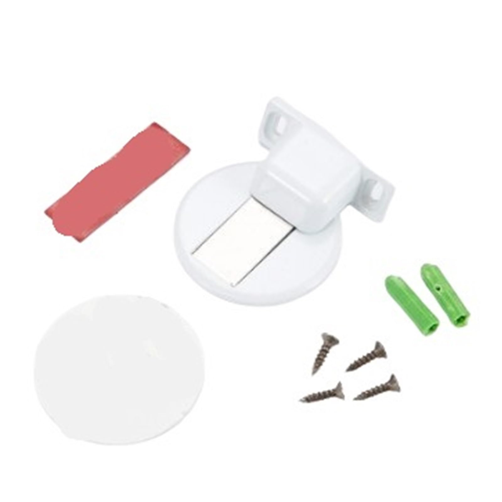 Dsfihjo White Magnetic Door Holder Stopper Invisible Doorstop Wall Floor Mount Safety Catch Stainless Steel Door Suction Bedroom Supplies(White)