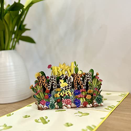 By 22Craft - Best Mom Ever Birthday Card For Mom, Pop Up Birthday Cards For Women, Birthday Card For Wife 6"X 8" - Mothers Day Cards, Pop Up Mothers Day Card For Daughter, Wife, Grandma #TOP1