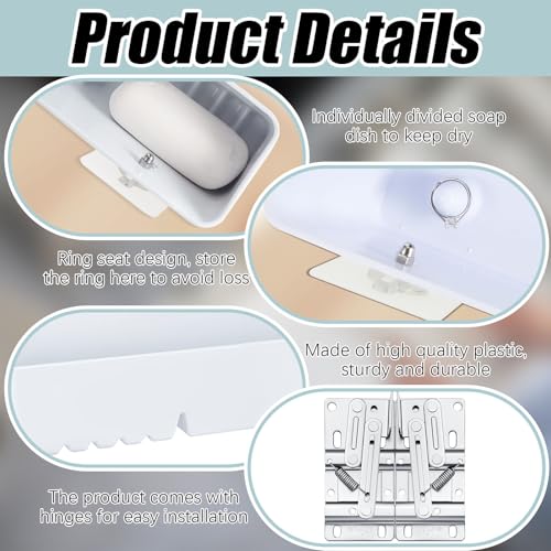 Image of Umigy 2 Pack 24 inch Kitchen Sink Tip Out Tray, False Drawer Front Flip Tray with Hinges & Clips, Sink Sponge Soap Organizer for Kitchen Bathroom, White