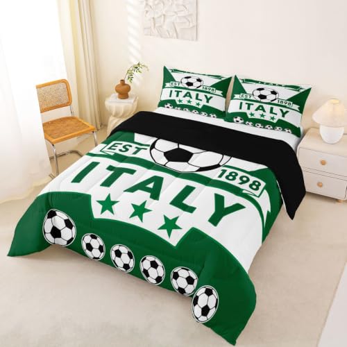 Image of Feelyou Football Soccer Comforter Set Queen Size Bedding Set