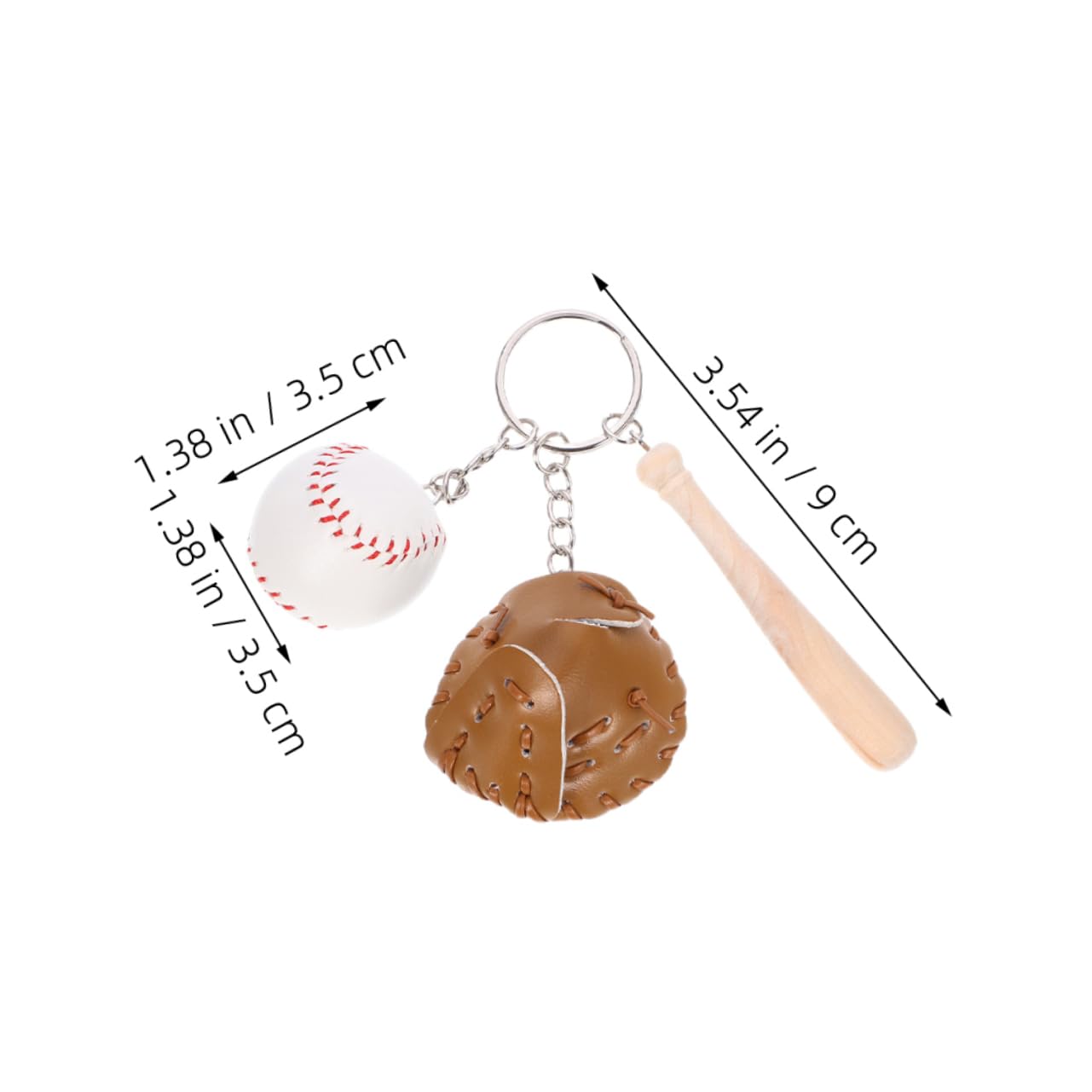Homoyoyo Portachiavi Da Baseball Chiave Accessori Portachiavi Da Softball Portachiavi Carino Catene Mini Keeychain Bomboniere Da Baseball Per Pelle Sintetica Cachi