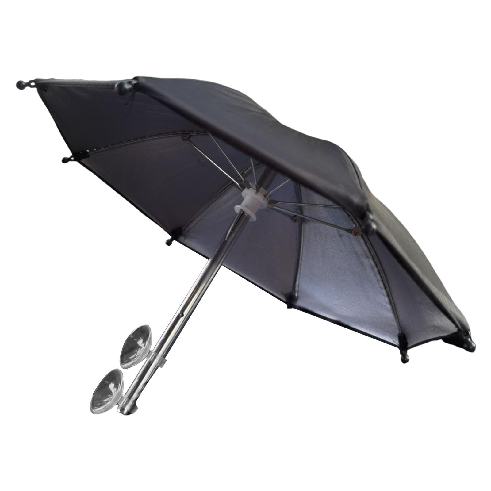 Mini Parapluie Pour Téléphone - Avec Ventouse - Pare-Soleil Et Anti-Pluie - Support Portable Extérieur - Rose Rouge