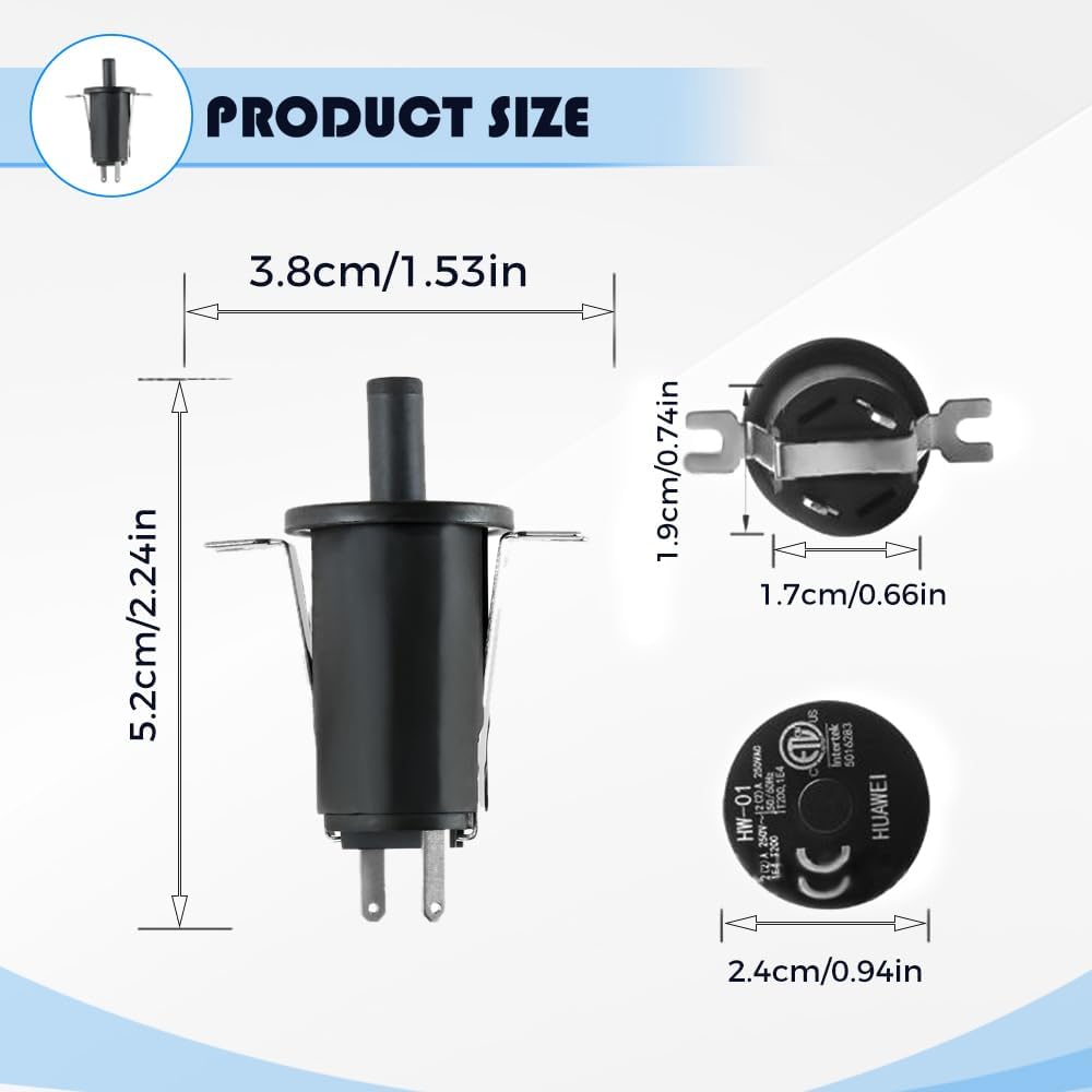 Kit de 3 interruptores de tapa de tolva/puerta, pieza de repuesto para Masterbuilt Gravity Series 560/800/1050 XL y parrilla y ahumador de carbón digital 2