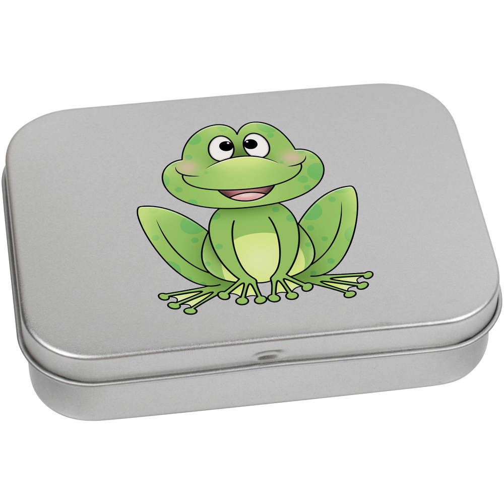 Azeeda 110mm 'Happy Frog' Metal Hinged Tin/Storage Box (TT00145463)