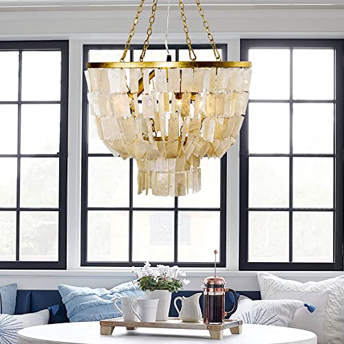 Lustre en nacre rétro chic pour sublimer votre salle à manger
