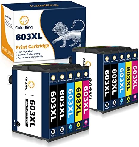 ColorKing Cartucho Tinta Repuesto Compatible con Epson 603XL para Workforce  WF-2810 WF-2830 WF-2835 WF-2850 XP-2100 XP-2105 XP-3100 XP-3105 XP-4100 XP-4105  (4 Negros, 2 Cian, 2 Amarillos, 2 Magenta) - PREYCA