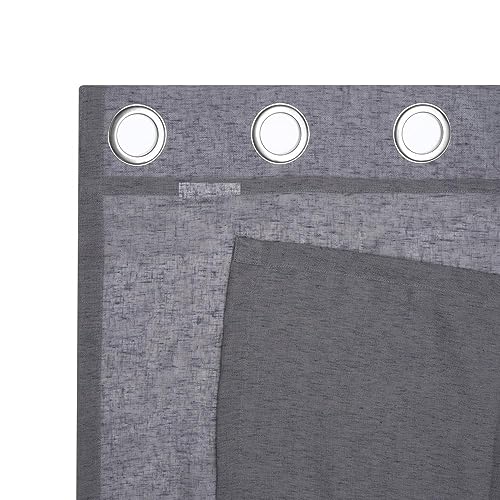 Image of Wakefit Curtains 5 feet Long Set of 2, Window Curtains, Window Curtains 5 feet, Modern Sheer, Polyester Curtains, Decoration Items for Home Decor (Rock Grey)