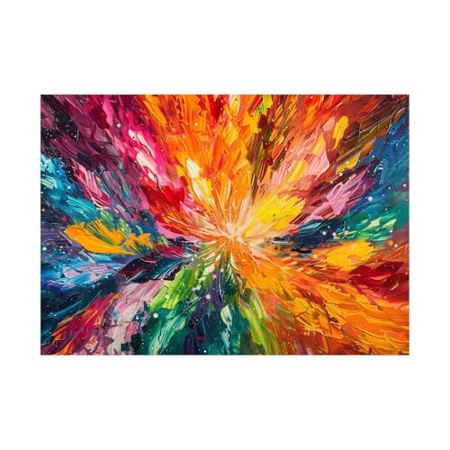 Toile abstraite 60x80cm de peinture moderne sans cadre pour decoration murale salon
