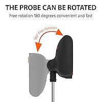 Vista 6 de Termómetro digital para dulces de 10 pulgadas de largo con clip para olla, termómetro para freír profundo, pantalla giratoria, el mejor termómetro