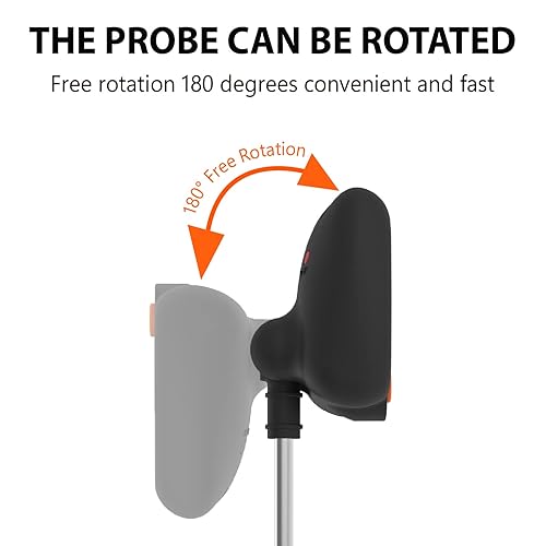 Miniatura 7 de Termómetro digital de caramelo de 10 pulgadas de largo con clip para olla, termómetro para freír, pantalla giratoria, el mejor termómetro de carne