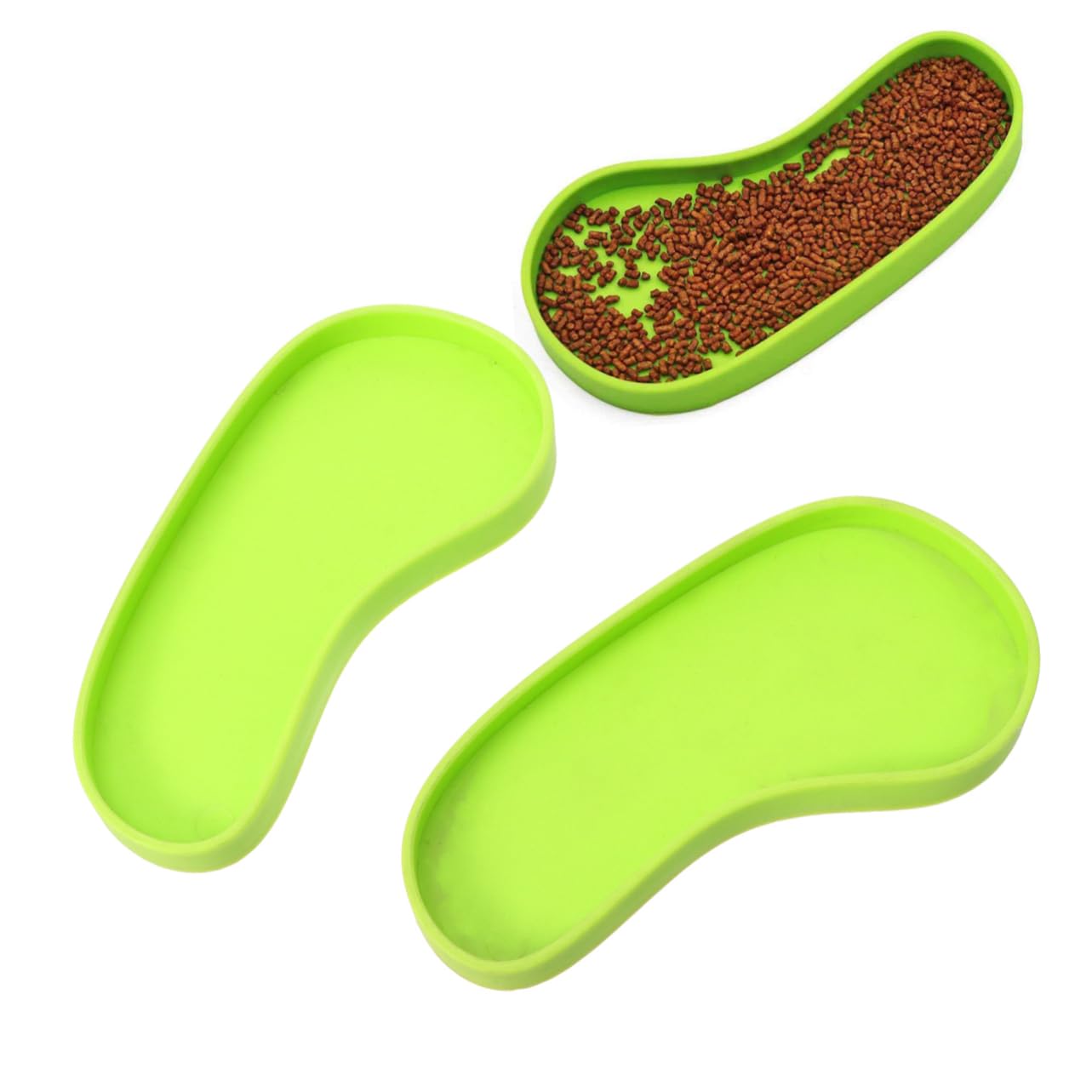 HOLIDYOYO 2Pcs Creative Pet Feeder Water Dish for Tortoise Lizard Spider Durable Feeding Bowl Compact Design for Reptile Daily Use Green