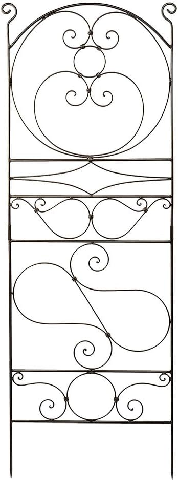Achla FT-28 Designs Ferro Firenze Wrought Iron Garden Trellis, 84", Roman Bronze