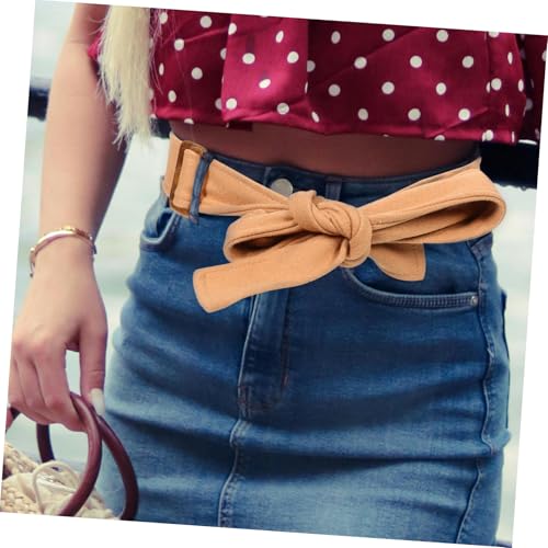 Overcoat Waist Belt for Women Wide Tie Sash Light Brown Soft Material Chic Design for Trench Coats and Outerwear Women Fashion Accessory4
