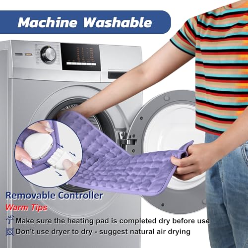 Image of Electric Heating pad for Back Neck Shoulder Knee Arms Legs- Electric Heat Pads with 6 Heat Settings & Auto Shut Off &Dry /Moist Heat Heating Pad for Birthday Mother Father Girl Men Women