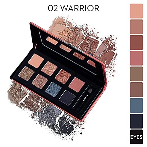 Image of SUGAR Cosmetics Blend The Rules Eyeshadow Palette | Long Lasting, Smudge Proof & Shimmery Finish | 10.4 Gm - 02 Warrior (8 Smokey Shades)