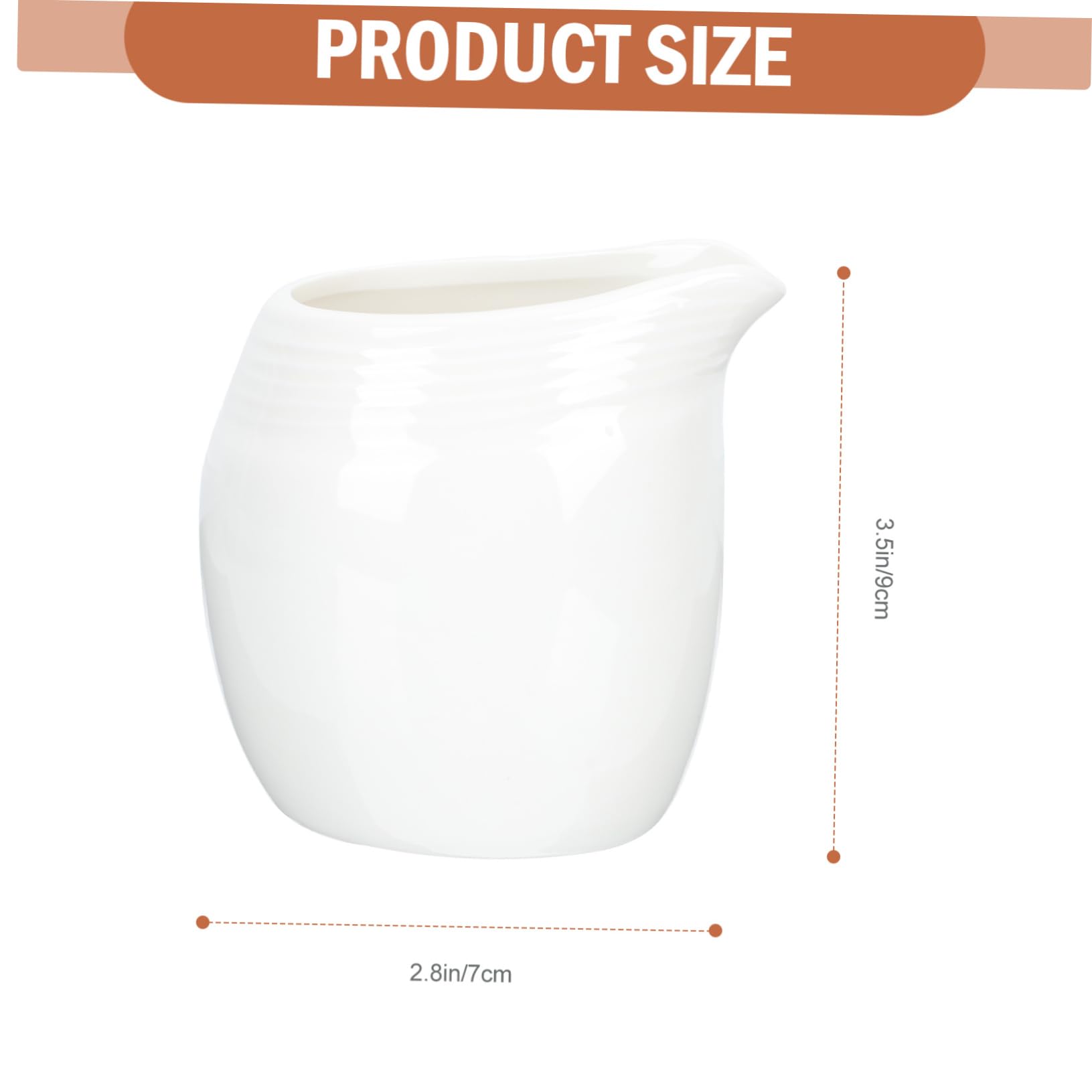 Mikinona Sauce Boat Sauce Jugs Porcelain Sauce Boats Cappuccino Pitcher Milk Frothing Holder Milk Creamer Jug Small Container Coffee Creamer Pourer Coffee Cup Bowl White Ceramics