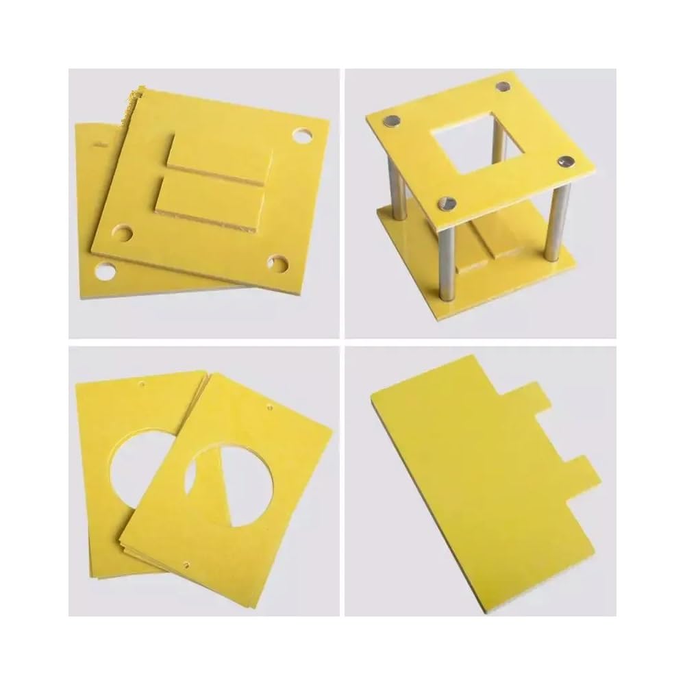 1-15 Szt. Płyta Epoksydowa, Odporna Na Wysokie Temperatury Płyta Z Włókna Szklanego 3240 O Grubości 0,5-4mm Do Płyty Izolacyjnej Obwodu DIY Żółty(100x100x0.5mm(15pcs))