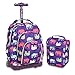 J World New York Lollipop Kids Rolling Backpack Lunch Bag, Elephant