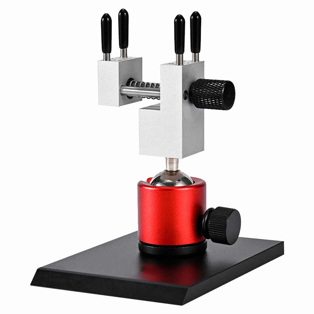 Mini étau universel, tête sphérique rotative à 360° avec base lestée stable, broches réglables en silicone anti-rayures pour modélisme, peinture, bijoux, électronique