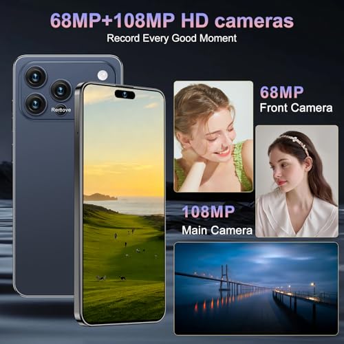 Image of 17PM Smartphone: Snapdragon 8 Gen 3, 12GB RAM + 512GB Storage, 7000mAh Battery, 6.99-inch Display, 68MP+108MP Camera, Android 15, 5G, Dual SIM - Superior OS Outperforms Competitors (Dark Blue)