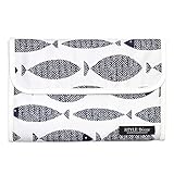 [スタイルデコール] 母子手帳ケース マルチケース 人気 ファスナー 通帳 お薬手帳 マリン ネイビー さかな フィッシュ W0103300