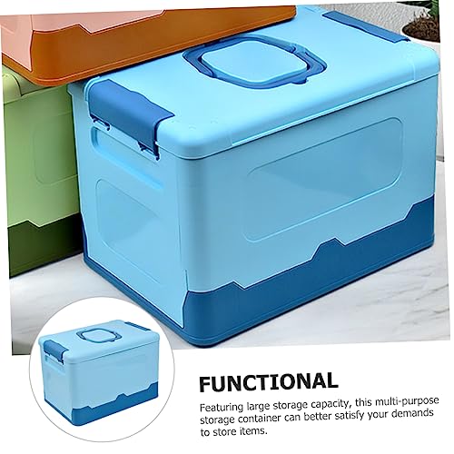 Caisse pliable rangement en plastique avec couvercle pour maison