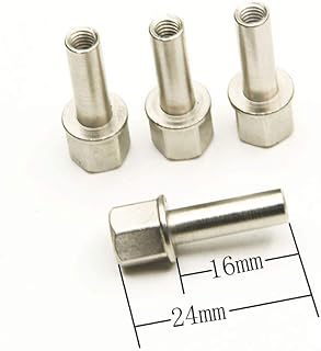 MOHERO Metal Center Nuts for 1/10 RC Crawler Car SCX10 Wraith 12mm Wheel Hub Hex Drive Adaptor 20mm Extension (20mm)