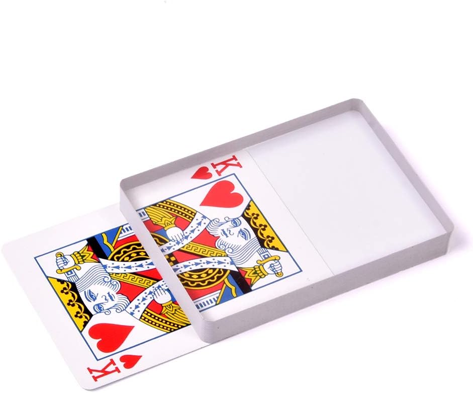 SUMAG Deck Glass Card Omni Deck Ice Bound (Poker size) Magic Tricks, Cards magic Props, Close-up Magic Accessories, Magic Gimmick Signed Card to Top of Deck Magic
