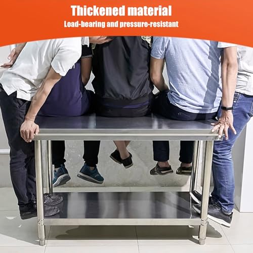 Table de travail robuste en acier inoxydable pour préparation propre - 8