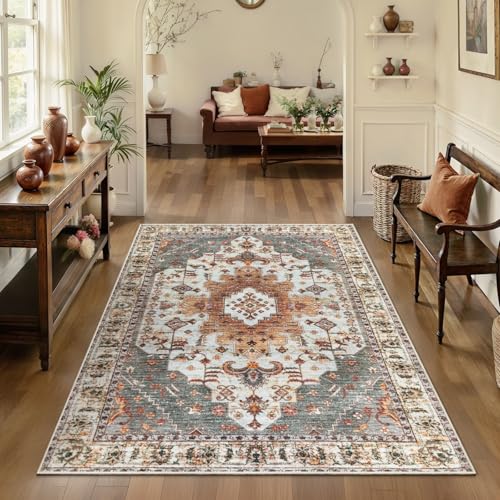 Image of Tangsoo 3x5 Washable Area Rugs, Oriental Non Slip Accent Rugs for Entryway