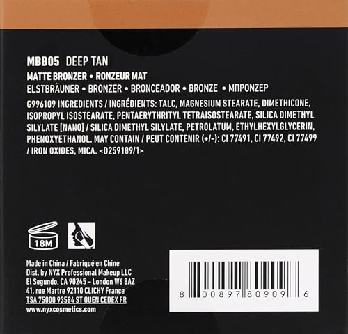 NYX PROFESSIONAL MAKEUP Matte Bronzer, Deep Tan - Thumbnail 3