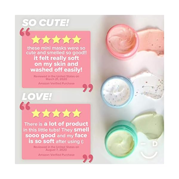 I DEW CARE Korean Wash Off Face Mask Gift Set - Mini Scoops | With Hyaluronic Acid, Self Skin Care | Facial Treatment, Vegan, Cruelty-Free, Paraben-Free, Valentine Day Gifts (3 Flavors)