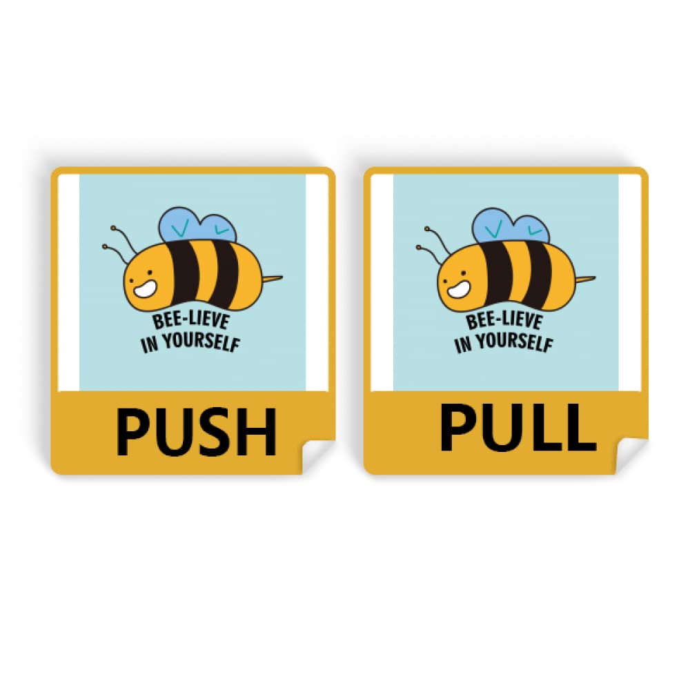 Bees Believe Group Dance Art Deco Fashion Push Pull Door Sign Vinyl Stickers Shop