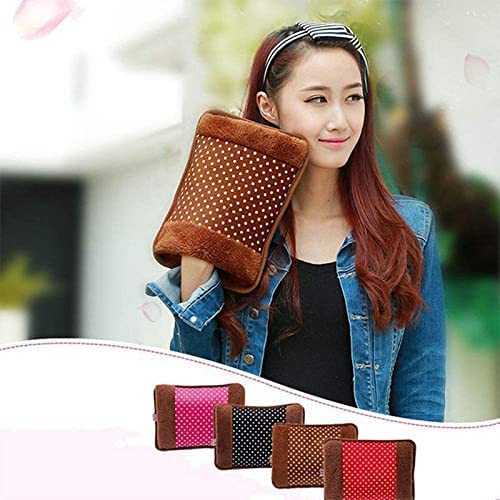 Rokoo Heating bag with hand pockets, hot water bags for pain relief, heating bag electric, Heat Pouch Hot Water Bottle Bag, Electric Hot Water Bag Cotton Bath Towel (Brown Velvet Touch) 2