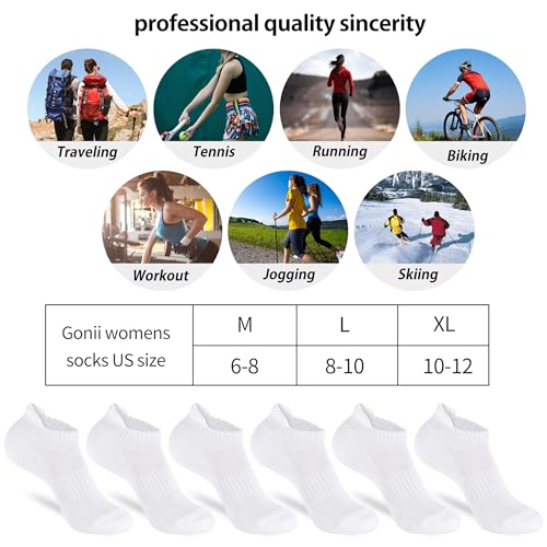Image of ATBITER Women's Ankle Socks Cushioned Running Athletic No Show Socks-6Pairs | Ladies Low Cut Short Workout Gym Socks With Tab Non Slip for Yoga Pilates Casual Dress Flats Sneaker Shoe Size 6-8 /8-10 /10-12