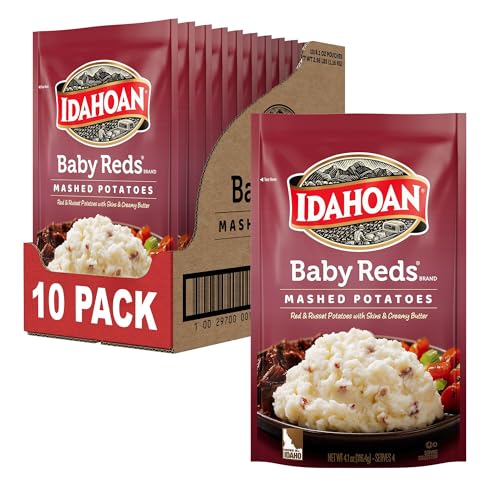 Idahoan Baby Reds Mashed Potatoes, 4.1oz, 10 pouches