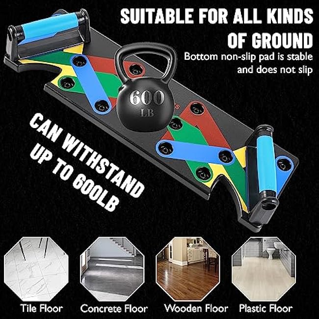 Pushup Board 15 in 1 | Perfect Push Up Board | Push Up Bar Handles | Multi-Functional Pushup Board Fitness Floor | Strength Training Equipment | Home Workout Equipment | Perfect Choice for Daily Gifts