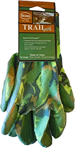 Boss Flexi Grip Textured Latex Camouflage Work Gloves - X-Large (1 Pair)
