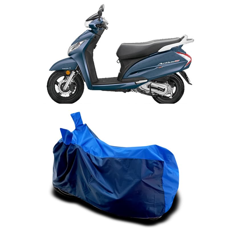 Image of DUFFEL-Two Wheeler Bike Body Cover Compatible for Activa 125 Fi Heat Protectio /UV-Rays /Birds Dropping /DustProof /Waterproof All Variants [Nevay Blue]