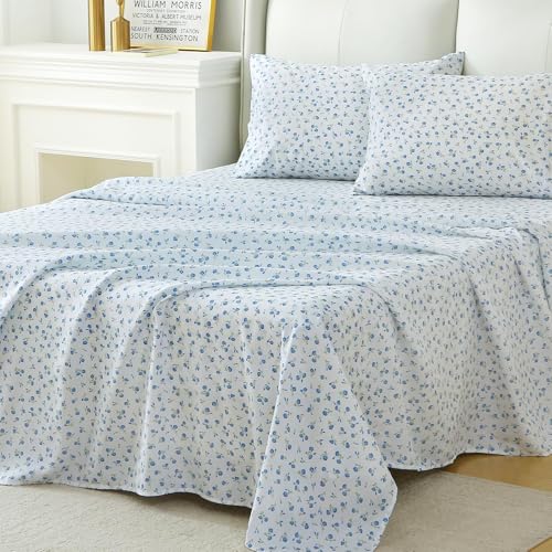Image of MUXHOMO TwinXL Size 4 Piece Sheet Set, Soft Breathable Bed Sheet Set for Bedroom with Deep Pocket Up to 16 inch, Wrinkle-Free & Cooling Bedding for Oeko-TEX Certified - Fern Class