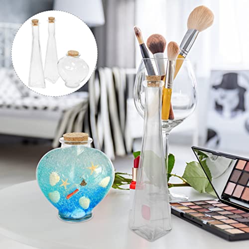 Garneck Unity Sand Ceremony Kit - 3pcs Handmade Decorative Vase Set including Cork Lids - Sand Wedding Decorative Glass Jars - Image 4