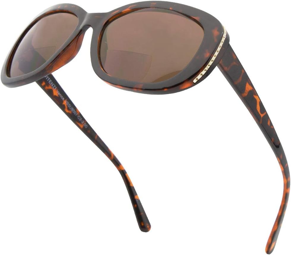 VITENZI Sunglasses with Readers for Women Tinted Reading Sun Glasses, Venice